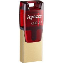 Apacer AH180 32GB USB Stick 3.2 Gen 1 με USB-A & USB-C