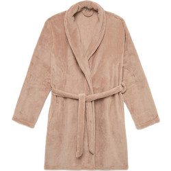 Minerva Γυναικεία Ρόμπα Χειμωνιάτικη Fleece Μπεζ 96-53080-794