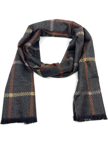 Legend - LGS-3021-118 - Double Face - Grey/Orange - Κασκόλ KASHMIR TOUCH - gray