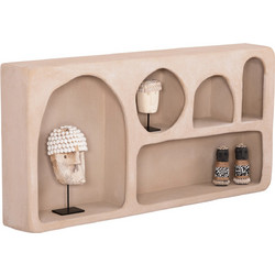 ΡΑΦΙ ΤΟΙΧΟΥ ΣΕΙΡΑ SANTORINI HM18063.02 MDF ΣΕ ΚΑΦΕ 120x18x60Υεκ