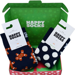 Κουτί δώρου Happy Socks γιορτινό γιά δύο ζευγάρια κάλτσες Green