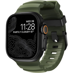 Nomad Rocky Point FKM Λουράκι Σιλικόνης Black / Forest (Apple Watch 42 / 44 / 45 / 49mm)