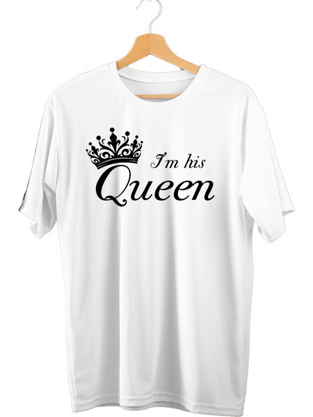 Γυναικεία Κοντομάνικη Μπούζα I'm His Queen IMHIS889-Λευκό
