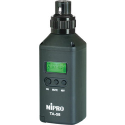 MIPRO TA58 PLUG-ON TRANSMITTER 5,8GHZ Επαναφορτιζόμενος Πομπός XLR, 5.8GHz