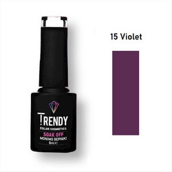 Trendy Color Cosmetics Soak Off 15 Violet Ημιμόνιμο Βερνίκι Νυχιών 6ml