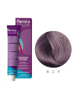 Fanola Croma Color 8.2F Βιολετί Φαντασία Ξανθό Ανοιχτό Μόνιμη Βαφή Μαλλιών 100ml