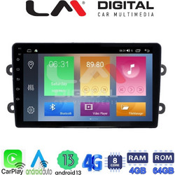 LM Digital ZC8708 Ηχοσύστημα Αυτοκινήτου με Οθόνη Αφής USB Bluetooth & GPS