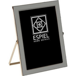 Κορνίζα Μεταλλική Γκρι Χρυσό Χρώμα 13x18 εκ. Fam606 ESPIEL