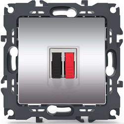 Πρίζα Ηχείων Μονή Χωνευτή Prime 1000113503 36-230VAC Aluminium Aca