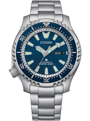 Citizen Promaster Ανδρικό Ρολόι Αυτόματο με Ασημί Μεταλλικό Μπρασελέ NY0161-63LE