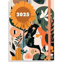 Ημερολόγιο Ημερήσιο 2025 Blossom με Λάστιχο 12x17cm σε 4 Σχέδια 586119 Tesoro
