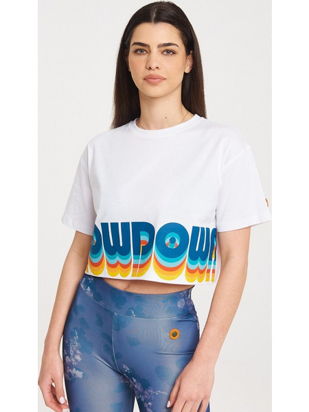 Zero Level Cho Γυναικείο Crop T-shirt Λευκό (003-100085WH)