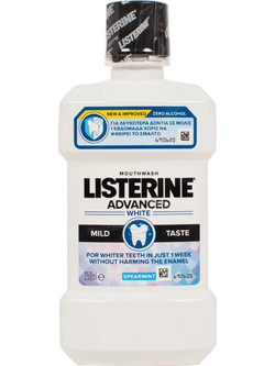 Listerine Advanced White Mild Taste Στοματικό Διάλυμα για Λεύκανση Κατά της Πλάκας 250ml