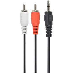 Gembird Καλώδιο 3.5mm Male - rca Male Μαύρο 1.5m (Cca-458) (Gemcca-458)