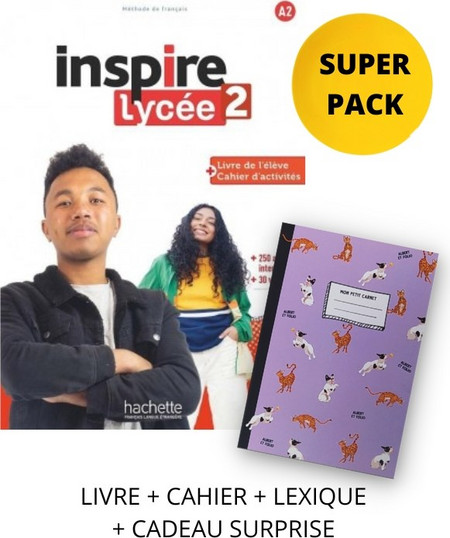 INSPIRE LYCEE 2 SUPER PACK (LIVRE + CAHIER + LEXIQUE + CADEAU SURPRISE)