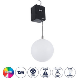 GloboStar(R) 51202 LIFT BALL Επαγγελματικό Φωτιστικό Ειδικών Εφέ Φ30cm KINETIC BALL Light CREE LED 4in1 15W - 15 x 1W LED SMD Chips RGBW - Μέγιστο Μήκος Ανύψωσης 3.5 Μέτρα - AC 220V-240V DMX512 Displa