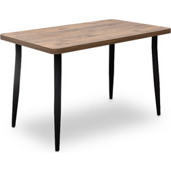 Τραπέζι Levico Megapap Mdf - μεταλλικό χρώμα ακακίας 120x70x75εκ