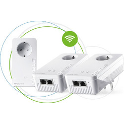 Devolo Magic 2 WiFi 2-1-3 Next Multiroom Powerline Τριπλό Kit για Ασύρματη Σύνδεση WiFi 5 με 2 Θύρες Ethernet & Passthrough Πρίζα