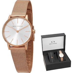 Armani Exchange Γυναικείο Ρολόι με Ροζ Χρυσό Μεταλλικό Μπρασελέ AX7121