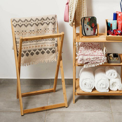 Κρεμάστρα Πετσέτας Bamboo Essentials Επιδαπέδια Σε Φυσικό Χρώμα Estia 02-27513
