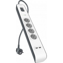 Belkin Surge Prot. Strip 4outlet 2xUSB-A, 2m Cabel BSV401vf2M-V2