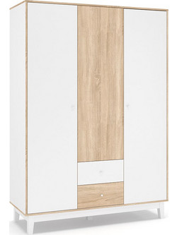 Pakoworld Τρίφυλλη Ντουλάπα Ρούχων Awell Sonoma 153.5x54.5x216cm 173-000007