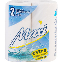 Χαρτί Κουζίνας 2φ Λείο Maxi 550gr 16τεμ (Συσκ./8πακ x 2ρολ.)