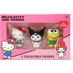 Σετ Μινιατούρες Hello Kitty 3D Erasers 3 Φιγούρες 11x17cm