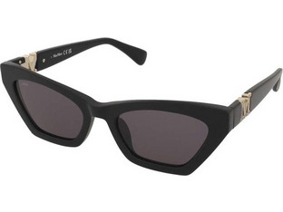 Max MM0057 01A Γυναικεία Γυαλιά Ηλίου Cat Eye Κοκάλινα Μαύρα με Μωβ Φακό