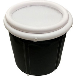 Foldable Portable Inflatable Bathtub 75 x 80 Cm Black OEM