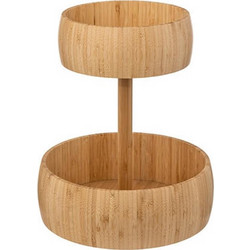 Φρουτιέρα bamboo διπλή Φ30Η35,5cm