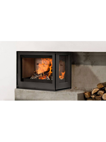 Barbas Bellfires Unilux-6 270 Ενεργειακό Τζάκι Αερόθερμο Ξύλου Δεξιά Γωνία 12kW