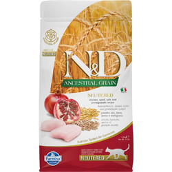 Farmina N&D Ancestral Grain Neutered Adult with Chicken, Spelt, Oats & Pomegranate 10kg