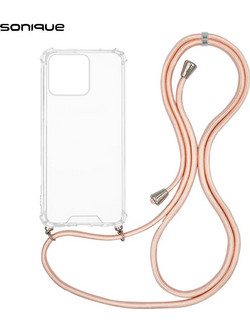 Sonique Armor Clear Θήκη Σιλικόνης με Κορδόνι (Honor X8b) Ροζ Σατινέ