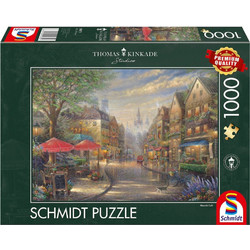 Puzzle Schmidt Thomas Kinkade Cafe in Munich 1000 Κομμάτια