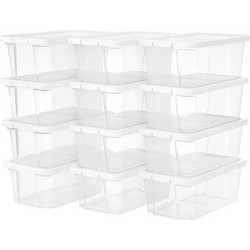 Songmics σετ Αποθηκευτικά Κουτιά 12 τμχ (LSP12WT) (SNGLSP12WT)