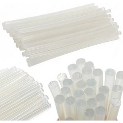 Ράβδοι Σιλικόνης 11mm x 300mm - 36 Τεμάχια 1kg Διάφανες