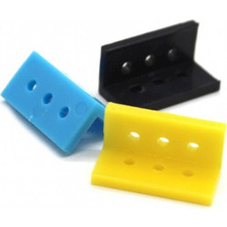 Horizontal L-Shaped Shaft Bracket Black (pack of 10)