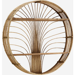 Στρογγυλή ραφιέρα Madam Stoltz Rattan 60x60x11 εκ