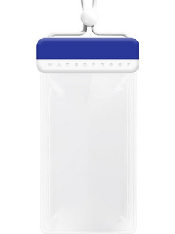 POWERTECH αδιάβροχη θήκη smartphone MOB-2013, IPX8, μπλε-λευκή