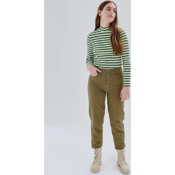 24colours Γυναικείο Τζιν Παντελόνι Λαδί 80331