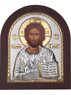 Εικόνα-Χριστός-Ασήμι 950E568 (11cm Χ 13cm)