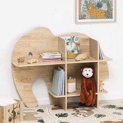 Atmosphera Jungle Βιβλιοθήκη Δαπέδου Ξύλινη Μπεζ 77x22.7x98cm 193930 3560232572852