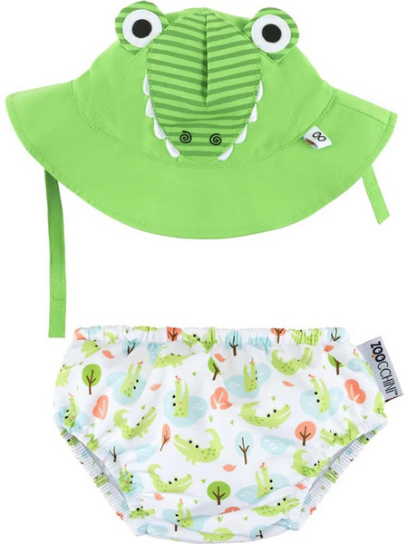 Zoocchini Aligator Σετ Βρεφικό Μαγιό Πάνα Σλιπ για Αγόρι Πράσινο ZOO12007