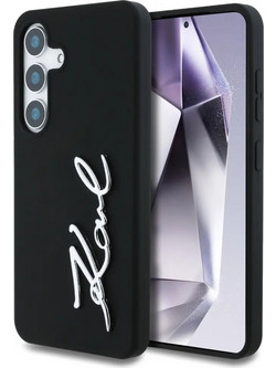 Karl Lagerfeld Silicone Metal Signature Logo Case Black (Samsung Galaxy S25)