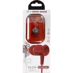 EV-220 Handsfree In-Ear 3.5mm Red
