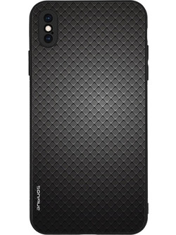 Sonique Carbon Series Back Cover Grey (iPhone XS Max)