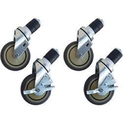 WT SQ Wheels set of 4 - 2 with brakes - 4 Inch / 10.2 cm