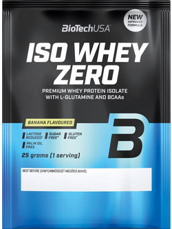 Biotech USA ISO Whey Zero Banana Πρωτεΐνη Ορού Γάλακτος Γράμμωσης Χωρίς Λακτόζη & Γλουτένη 25gr