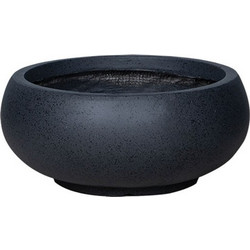 MarHome Fiberclay Κασπώ Στρογγυλό Μαύρο Γρανίτη Φ40x17cm